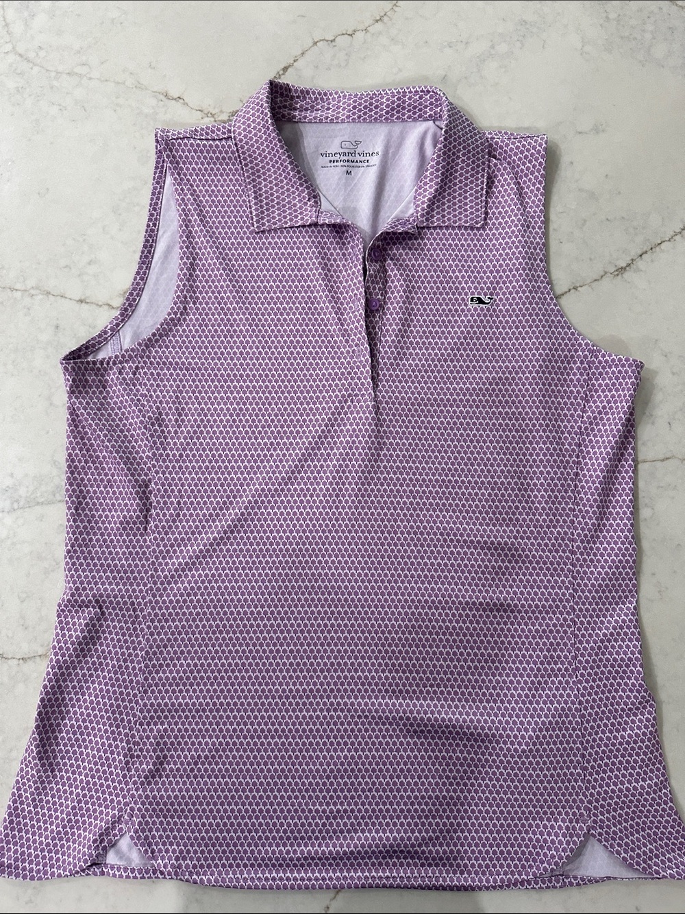 Vineyard Vines Women’s Sleeveless Golf Tank Top in Lavender Geometric
